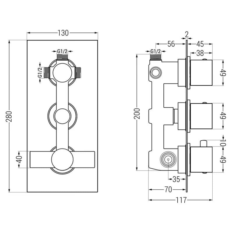 MEXEN CUBE 77503-60 2