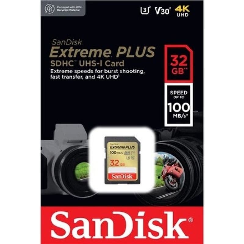SanDisk SDHC karta 32GB Extreme PLUS (100 MB/s Class 10, UHS-I U3 V30) 2