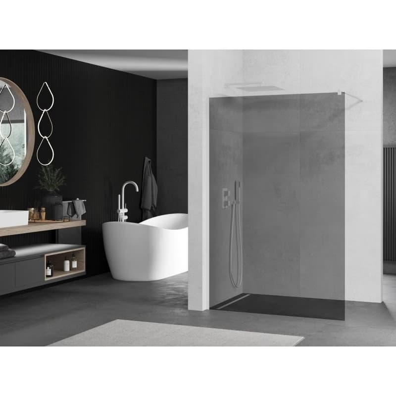 MEXEN/S - KIOTO Sprchová zástena WALK-IN 70 x 200, grafit 8 mm, biela 800-070-101-20-40 2