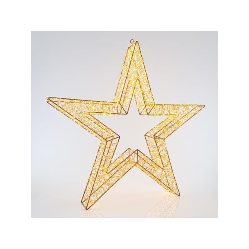 Eurolamp Vianočná dekorácia svietiaca hviezda, 4800 teple bielych LED diód, 70 cm, 1 ks