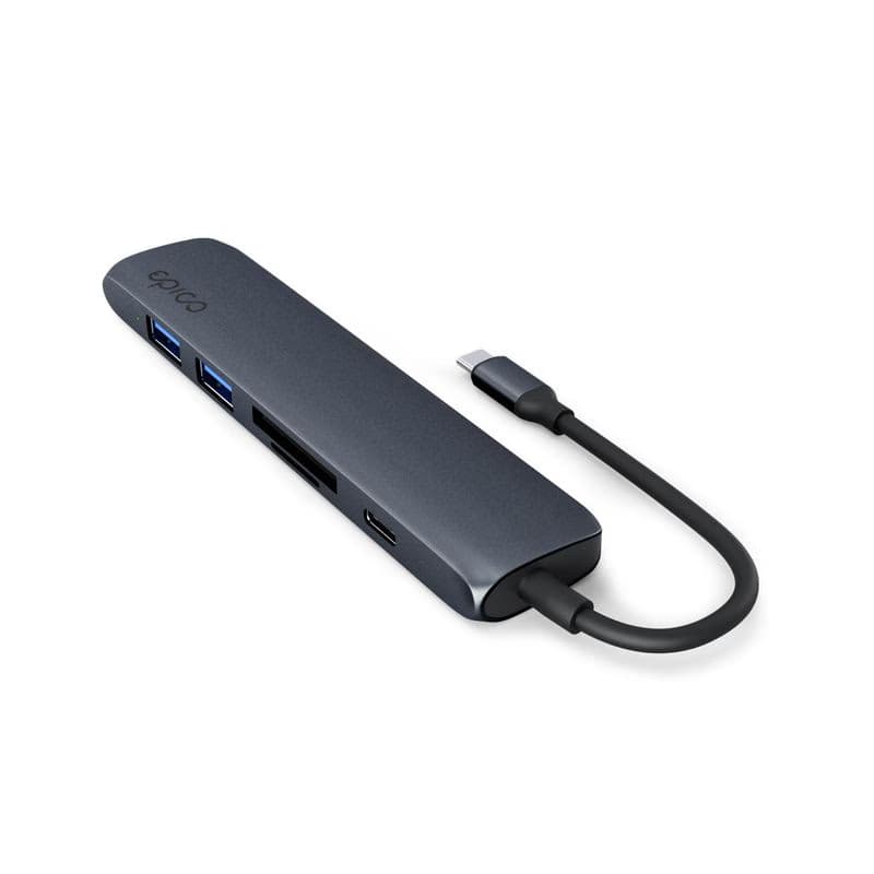 Epico 7v1 hliníkový USB-C 8K húb - atramentová 3