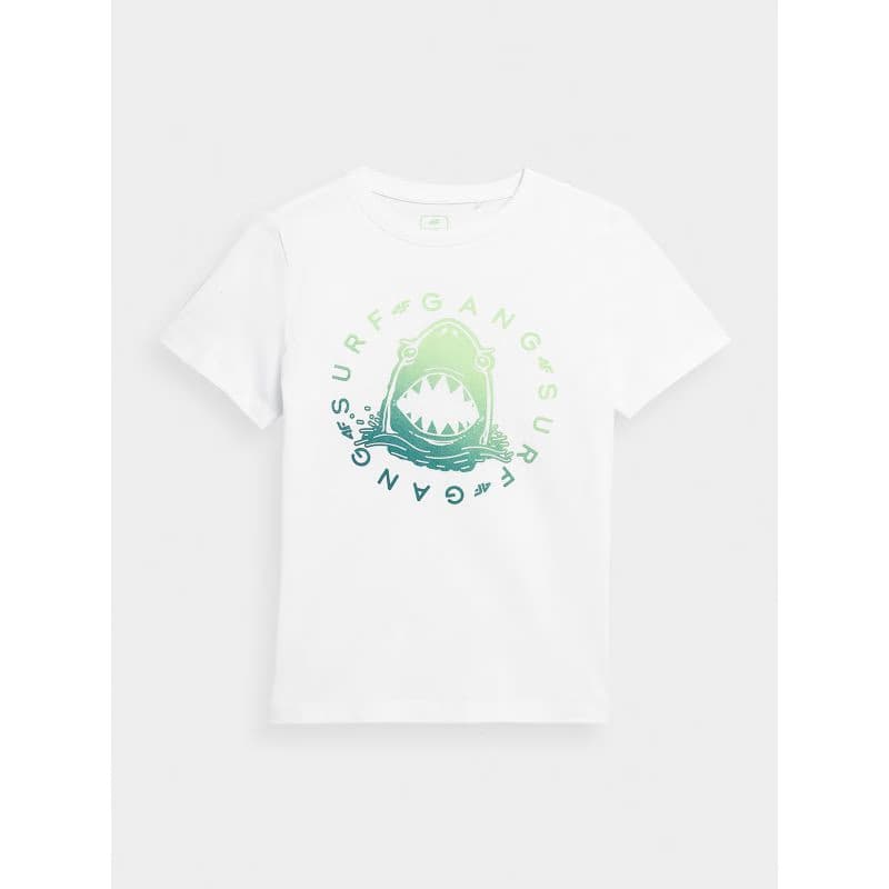Chlapčenské tričko s krátkym rukávom 4F JUNIOR TSHIRT M283-10S-WHITE 2