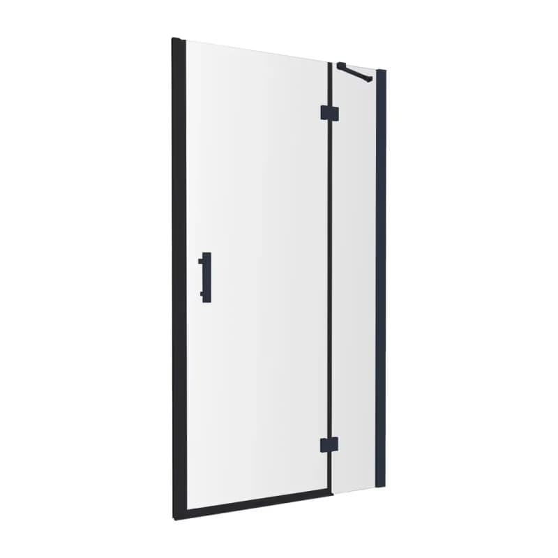 OMNIRES - MANHATTAN sprchové dvere pre bočnú stenu, 90 cm čierna mat / transparent /BLMTR/ ADC90X-ABLTR 2