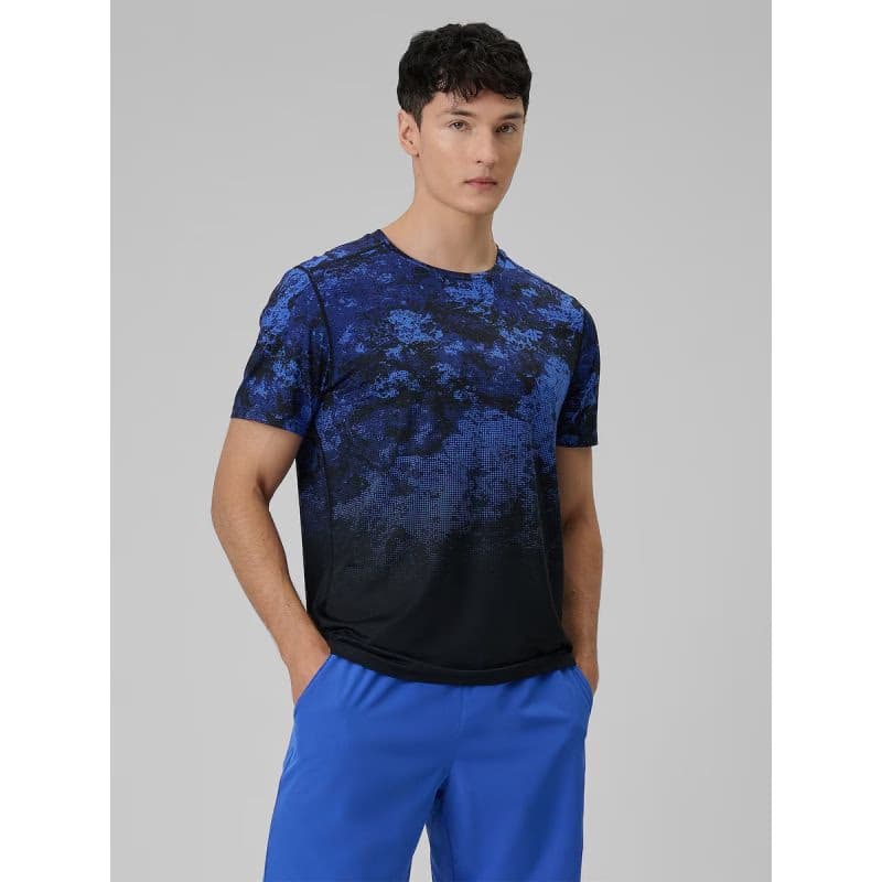 Pánske tréningové tričko s krátkym rukávom 4F TSHIRT FNK M1787-36A-COBALT ALLOVER 2