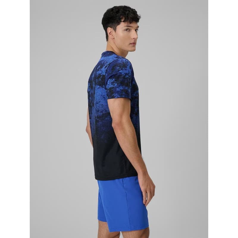Pánske tréningové tričko s krátkym rukávom 4F TSHIRT FNK M1787-36A-COBALT ALLOVER 3