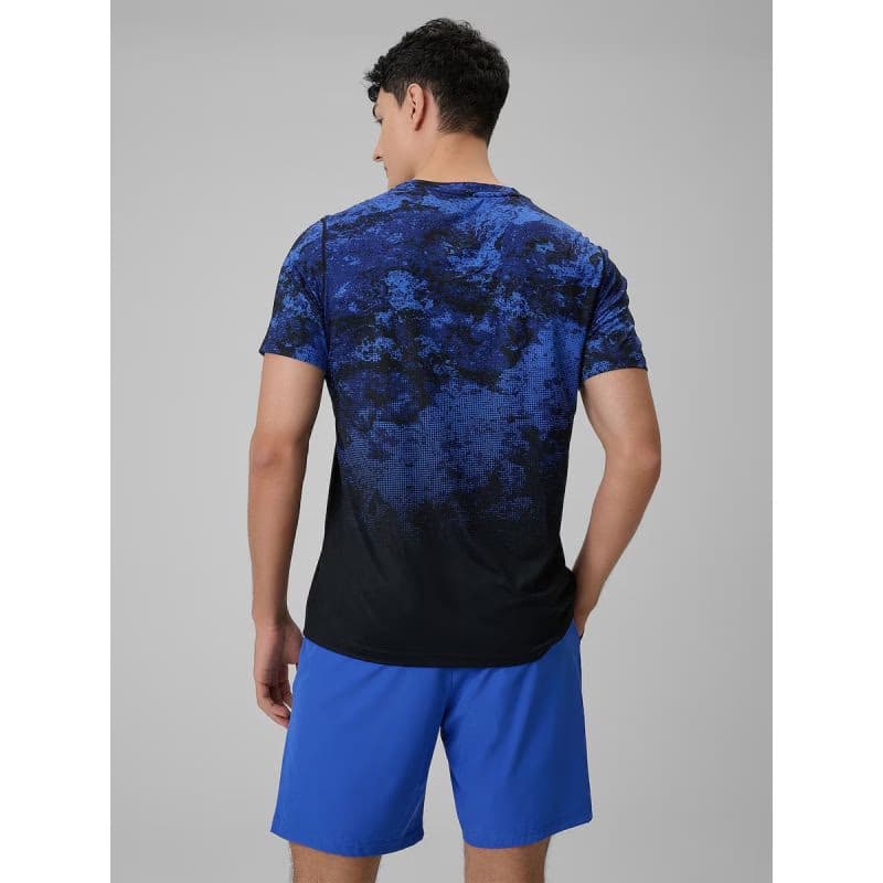 Pánske tréningové tričko s krátkym rukávom 4F TSHIRT FNK M1787-36A-COBALT ALLOVER 4