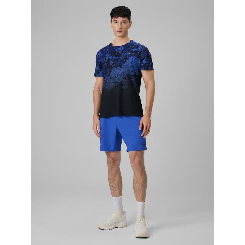 Pánske tréningové tričko s krátkym rukávom 4F TSHIRT FNK M1787-36A-COBALT ALLOVER 5