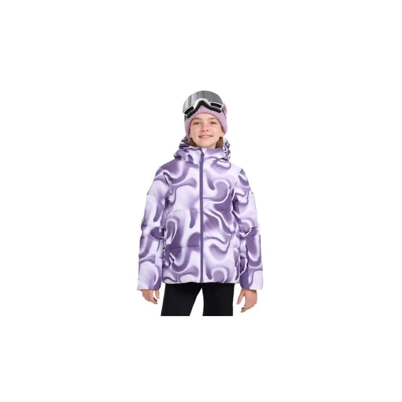 Dievčenská lyžiarska bunda 4F JUNIOR TECHNICAL JACKET F0826-4FJWAW25TTJAF0826-90A-MULTICOLOUR ALLOVER