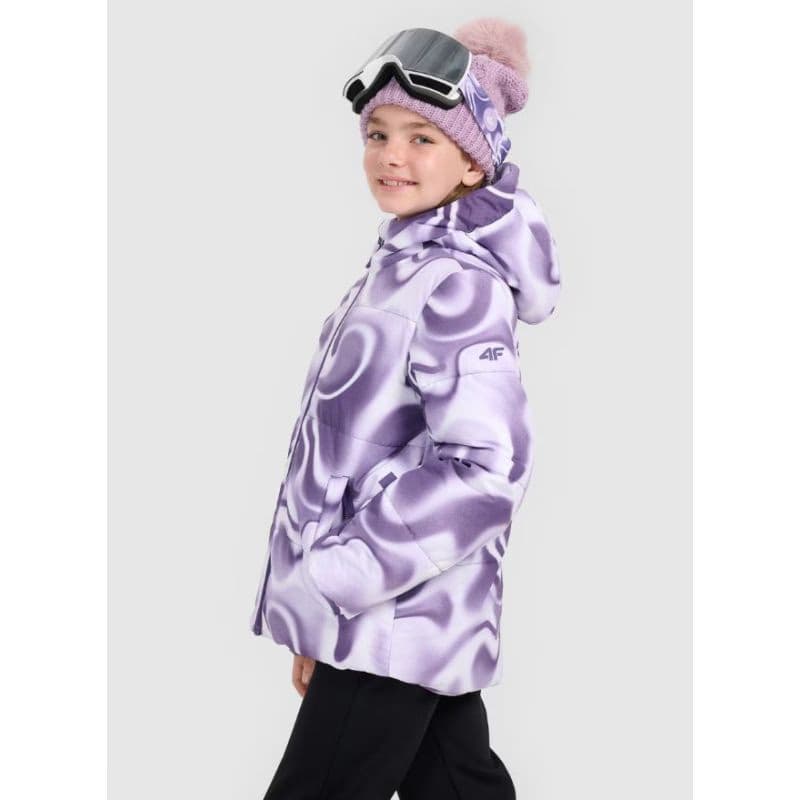 Dievčenská lyžiarska bunda 4F JUNIOR TECHNICAL JACKET F0826-4FJWAW25TTJAF0826-90A-MULTICOLOUR ALLOVER 3