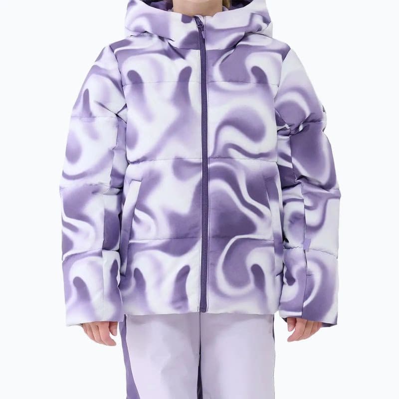 Dievčenská lyžiarska bunda 4F JUNIOR TECHNICAL JACKET F0826-4FJWAW25TTJAF0826-90A-MULTICOLOUR ALLOVER 4