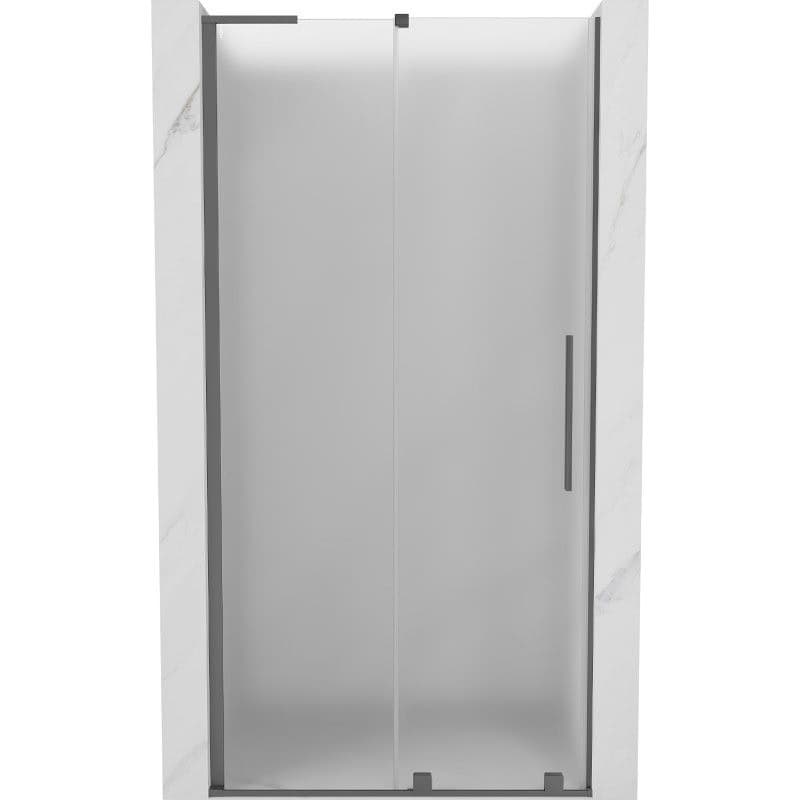 MEXEN/S - Velar L posuvné sprchové dvere 90, dekor, grafit metal 871-090-003-31-95