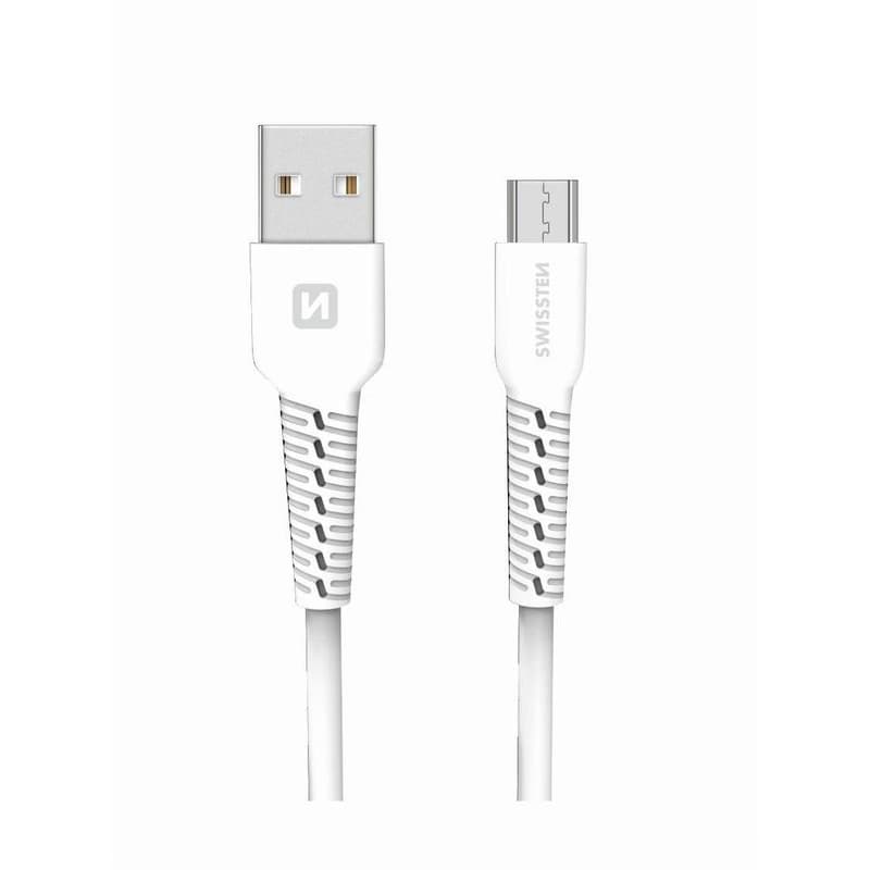 SWISSTEN DÁTOVÝ KÁBEL USB / MICRO USB 1,0 M BIELÝ 1