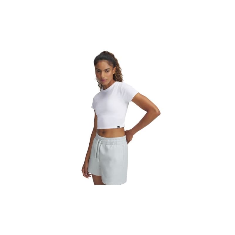Dámske tričko s krátkym rukávom UNDER ARMOUR UA Rival Rib Baby Tee-WHT 1