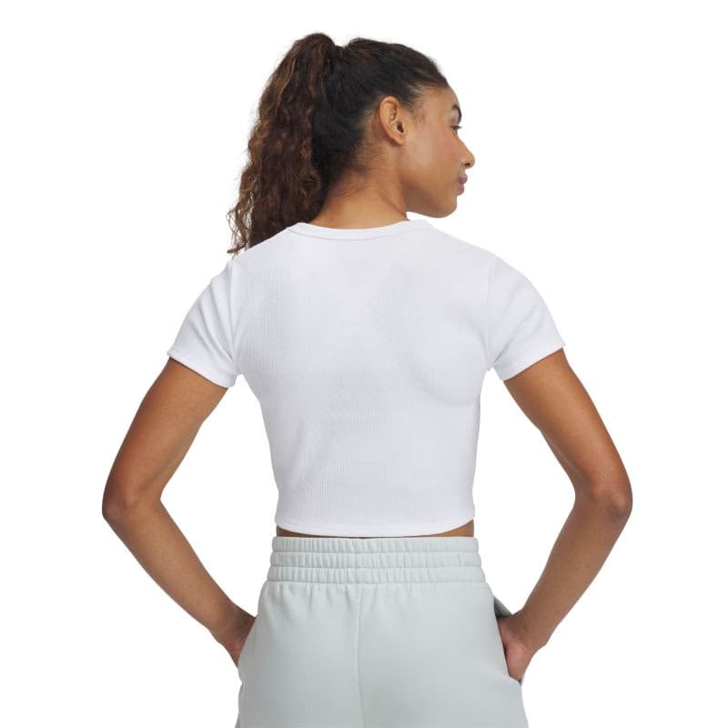 Dámske tričko s krátkym rukávom UNDER ARMOUR UA Rival Rib Baby Tee-WHT 2