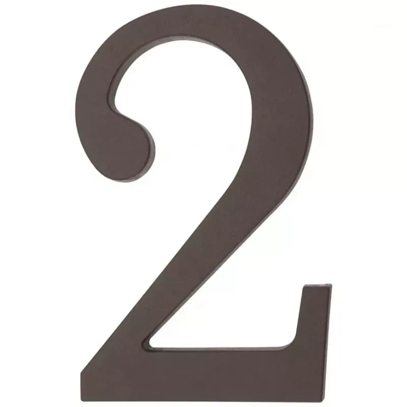 Číslica 2 plastová hnedá 18 cm 1