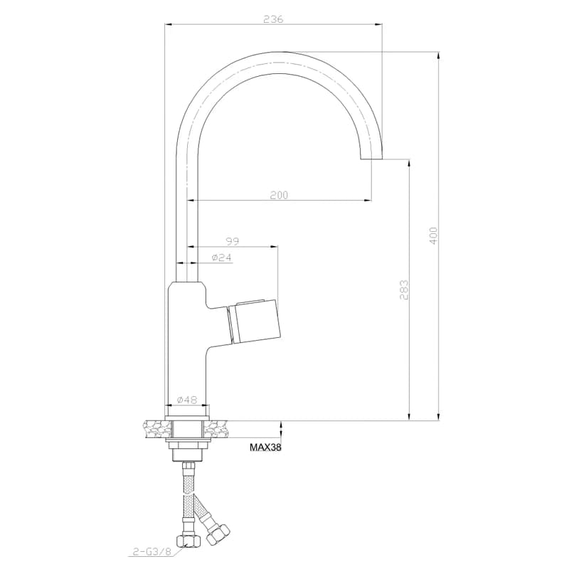 INVENA INVENA - Batéria drezová GABRO PLUS TREND chróm BZ-3P-001-V 4