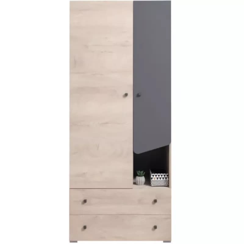 Skriňa Delta 80 DL3 dub/antracit 1