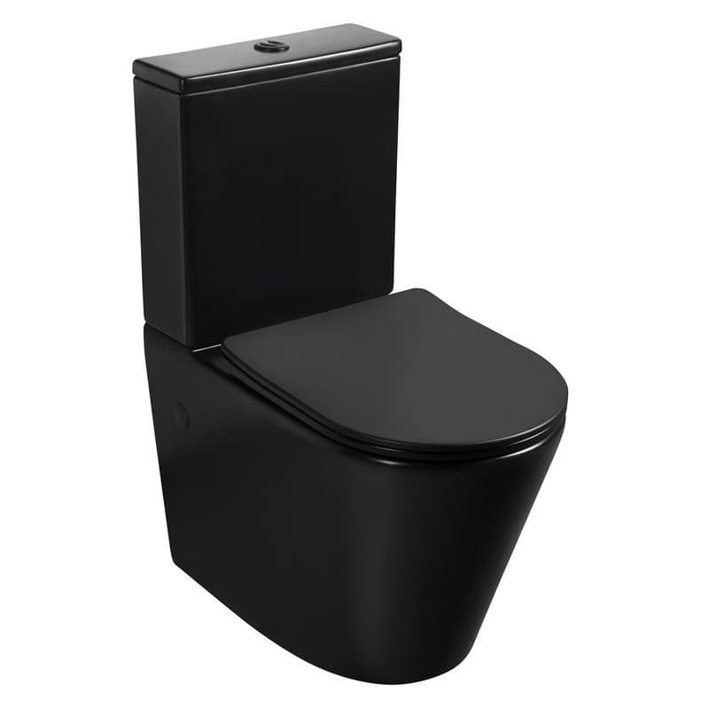 SAPHO - PACO RIMLESS WC kombi, spodný/zadný odpad, čierna mat PC1012WRB 3