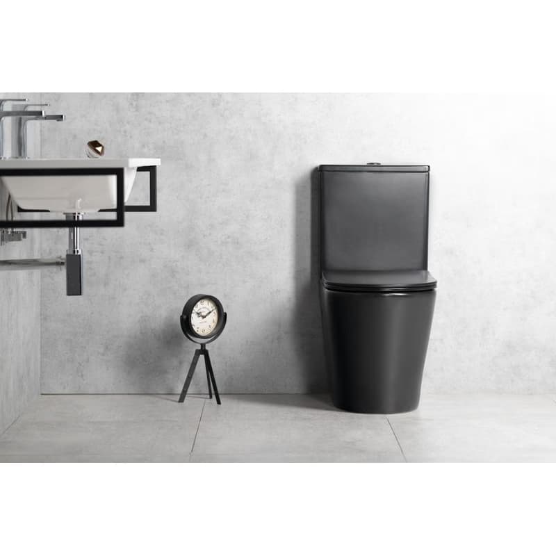 SAPHO - PACO RIMLESS WC kombi, spodný/zadný odpad, čierna mat PC1012WRB 4
