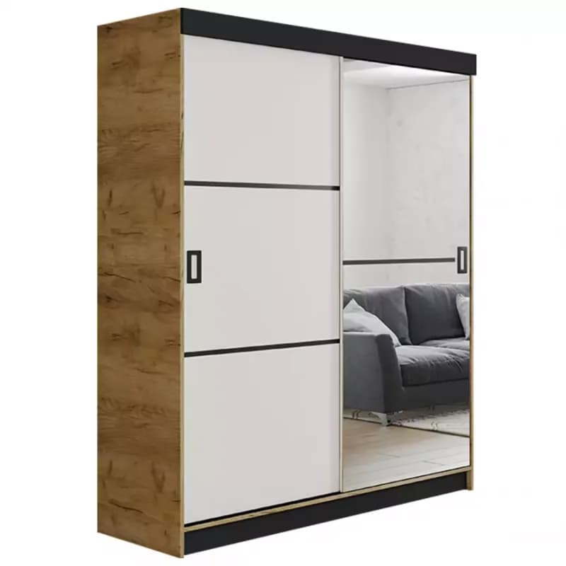 Skriňa Retro 138 2L craft / Dvierka biely 1