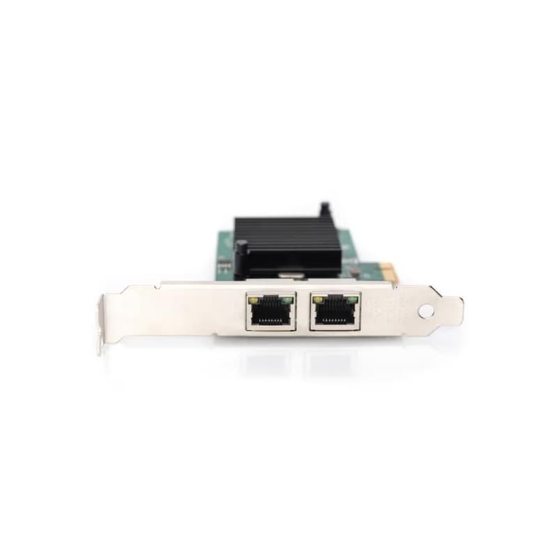 Digitus Karta Gigabit Ethernet PCI Express, dvojportový 32-bitový držiak s nízkym profilom, čipová sada Intel 2
