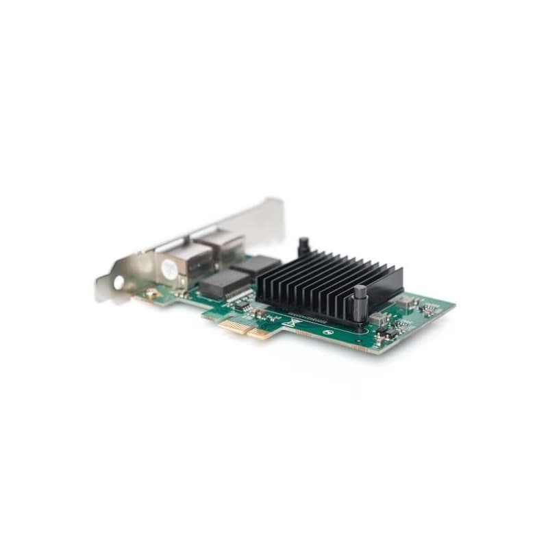 Digitus Karta Gigabit Ethernet PCI Express, dvojportový 32-bitový držiak s nízkym profilom, čipová sada Intel 4