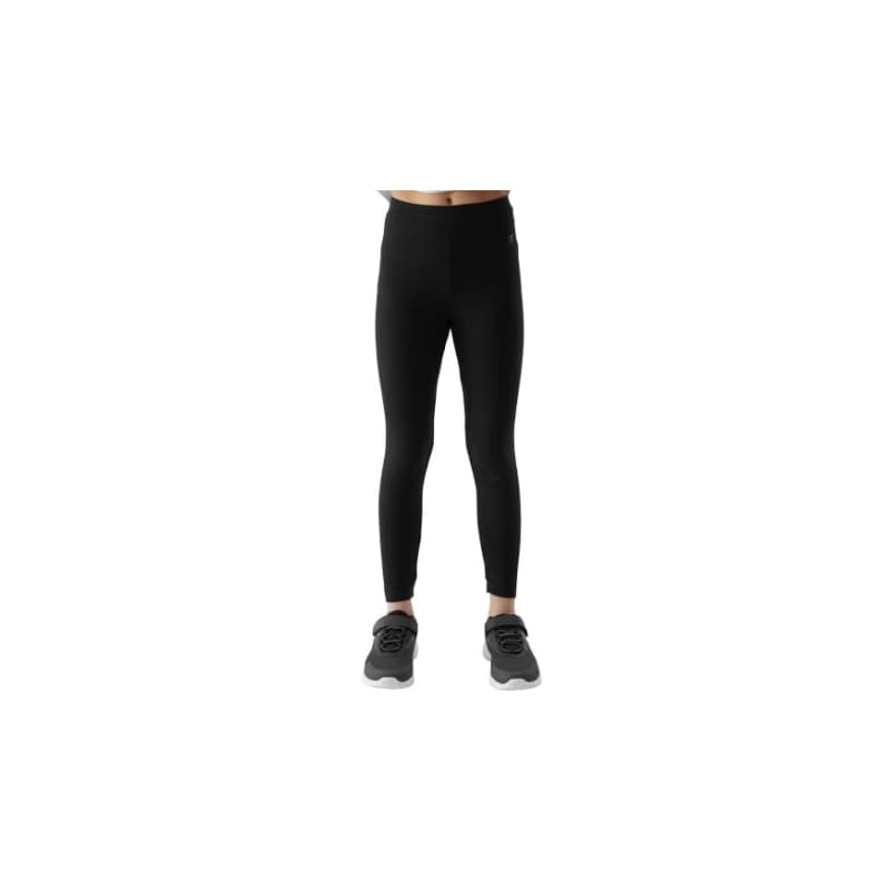 Dievčenské legíny 4F JUNIOR TIGHTS-JWSS24TTIGF130-20S-DEEP BLACK 1