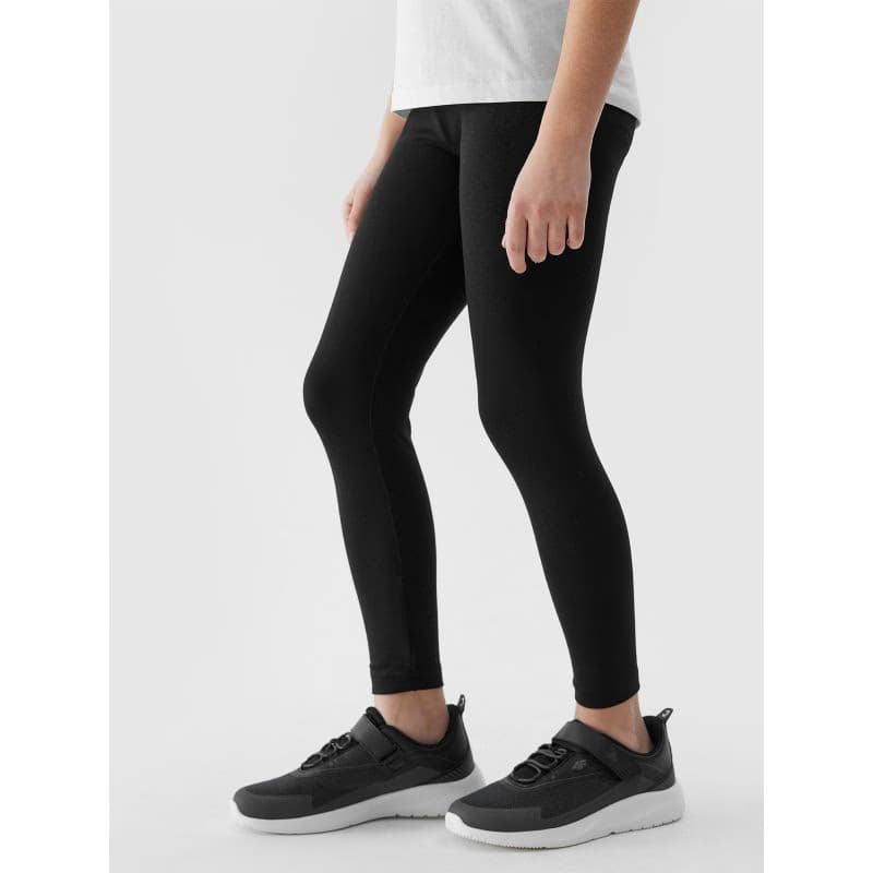 Dievčenské legíny 4F JUNIOR TIGHTS-JWSS24TTIGF130-20S-DEEP BLACK 3
