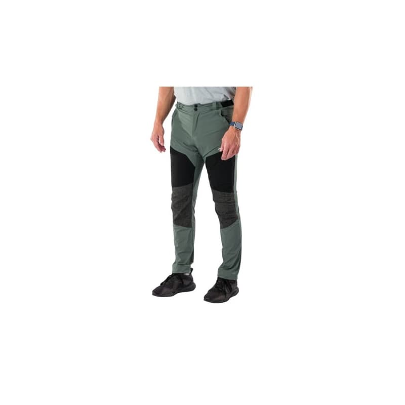 Pánske turistické nohavice NORTHFINDER SILVESTRE-680greengreyblack