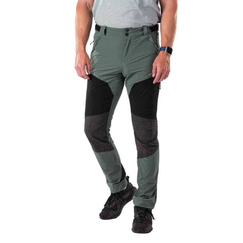 Pánske turistické nohavice NORTHFINDER SILVESTRE-680greengreyblack 2