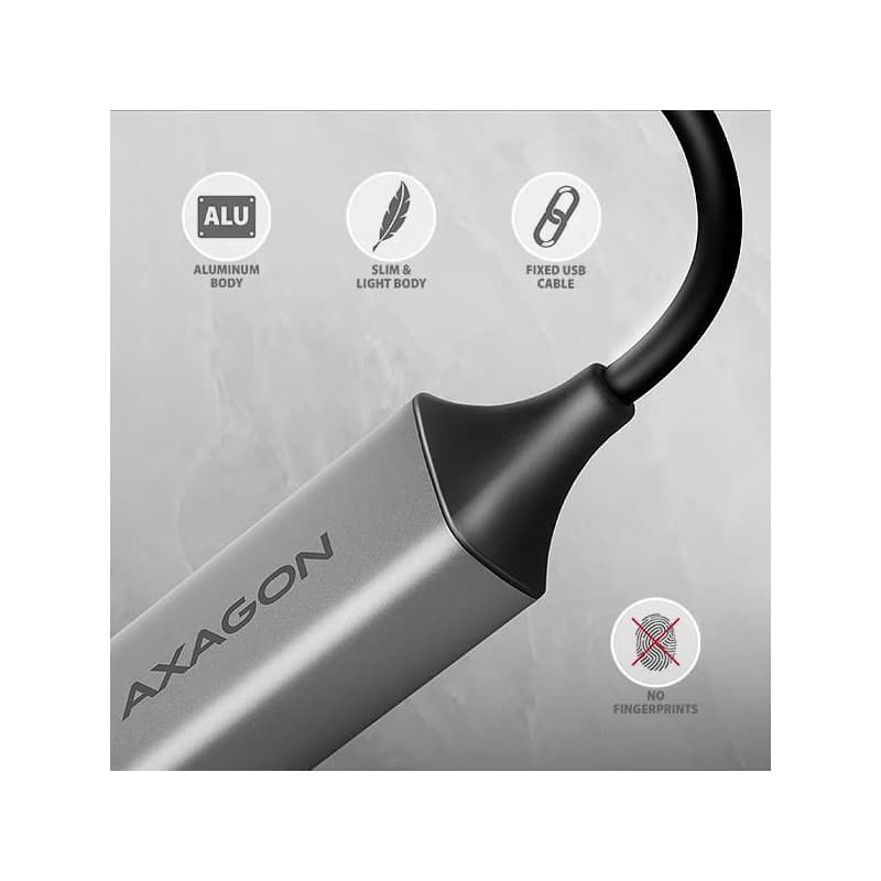 AXAGON ADE-TXCA, USB-C + USB-A 3.2 Gen 1 - Gigabit Ethernet sieťová karta, Asix AX88179, auto inštal 5