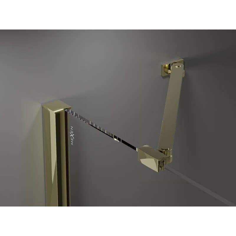 MEXEN/S - Velar Duo štvorcový sprchovací kút 100 x 90, transparent, zlatá 871-100-090-02-50 5