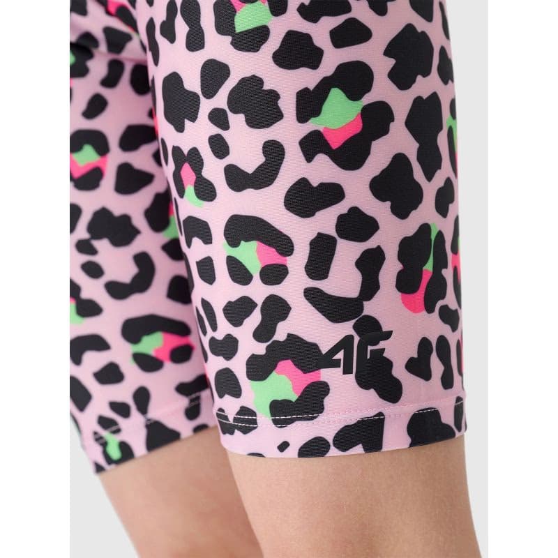 Dievčenské kraťasy 4F JUNIOR TIGHTS-4FJWSS24TTIGF133-56A-LIGHT PINK ALLOVER 6