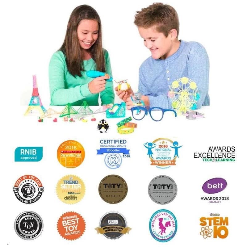 3Doodler 3D Pero Start+ a 72 náplní + 12 šablón 3
