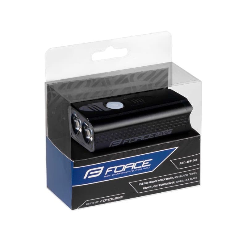 Svetlo na bicykel FORCE DIVER 900 LM LM, USB 3