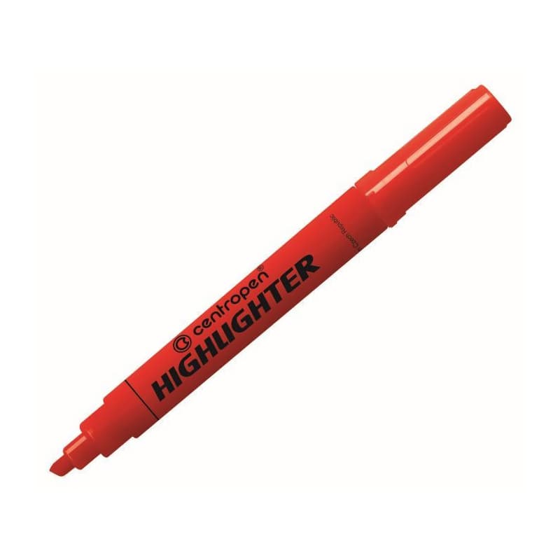 Zvýrazňovač Centropen 8552 červený klinový hrot 1-4,6mm 1