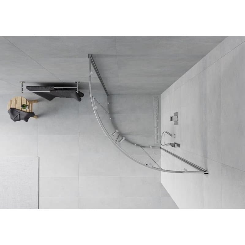 MEXEN - Rio štvrťkruhový sprchovací kút 90x90, sklo transparent, chróm 863-090-090-01-00 4