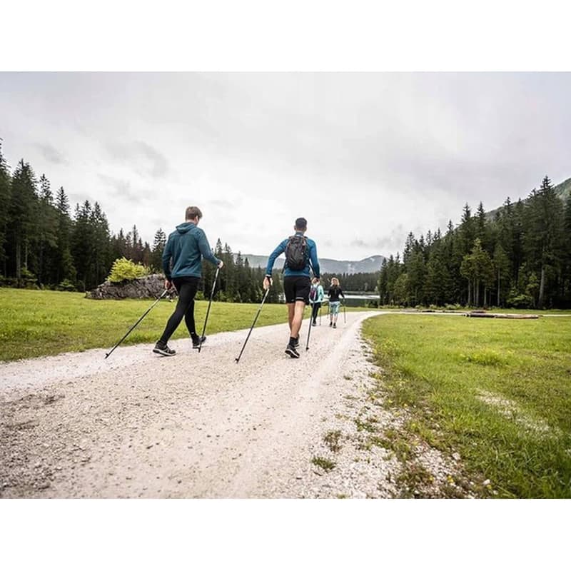 Trekingové palice Nordic Walking s ergonomickou, korkovou rukoväťou, 135 cm, 2 ks, Červená 6