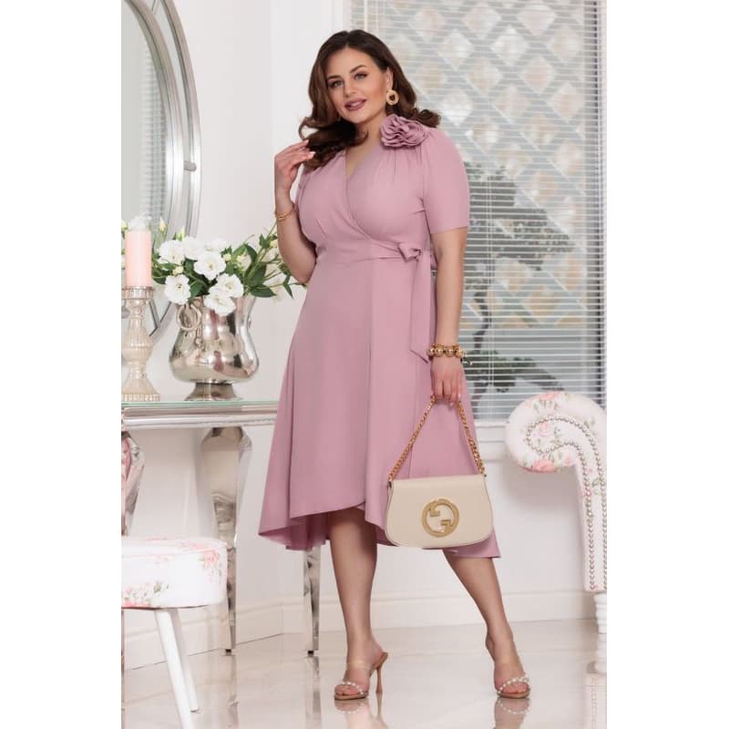 Elizabeth Collection Staroružové zavinovacie midi šaty Veľkosť: XL 1