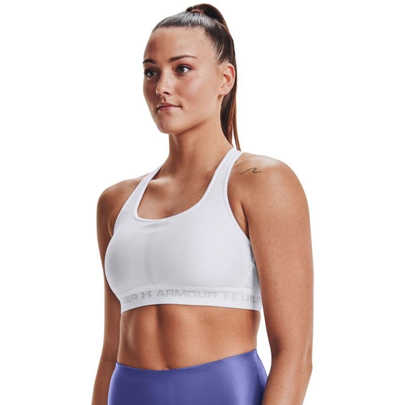 Dámska tréningová športová podprsenka UNDER ARMOUR Crossback Mid Bra-WHT 2