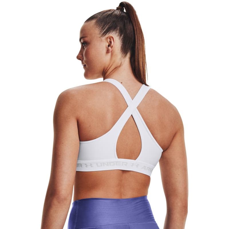 Dámska tréningová športová podprsenka UNDER ARMOUR Crossback Mid Bra-WHT 3
