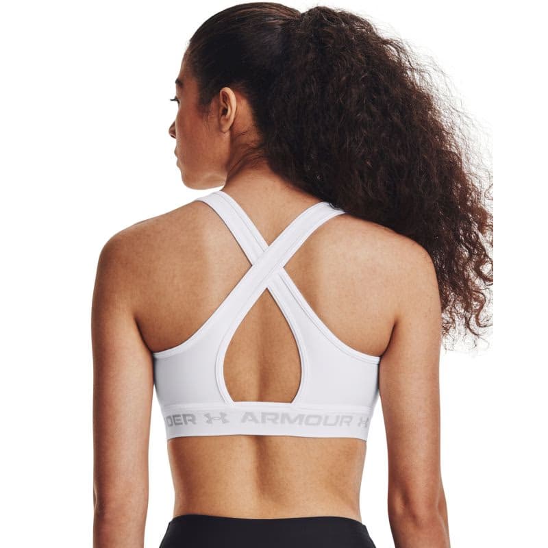 Dámska tréningová športová podprsenka UNDER ARMOUR Crossback Mid Bra-WHT 5