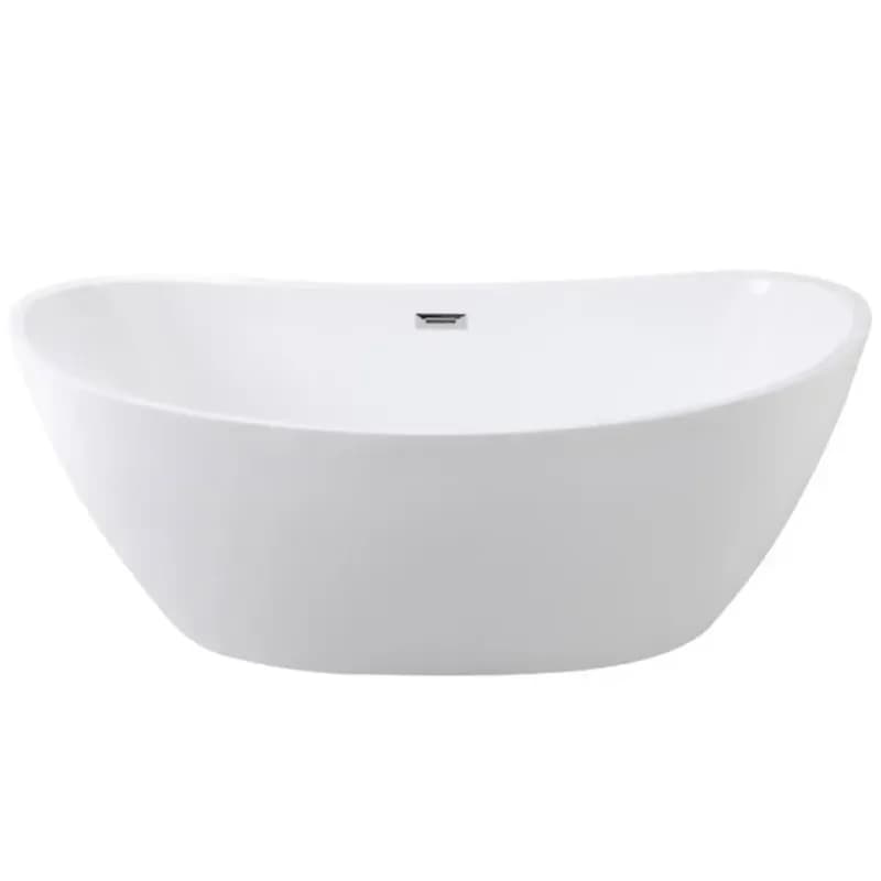 Voľne stojaca vaňa Ayla 170/80 so sifónom Klik-Klak s obdĺžnikovým prepadom Slim chróm 1