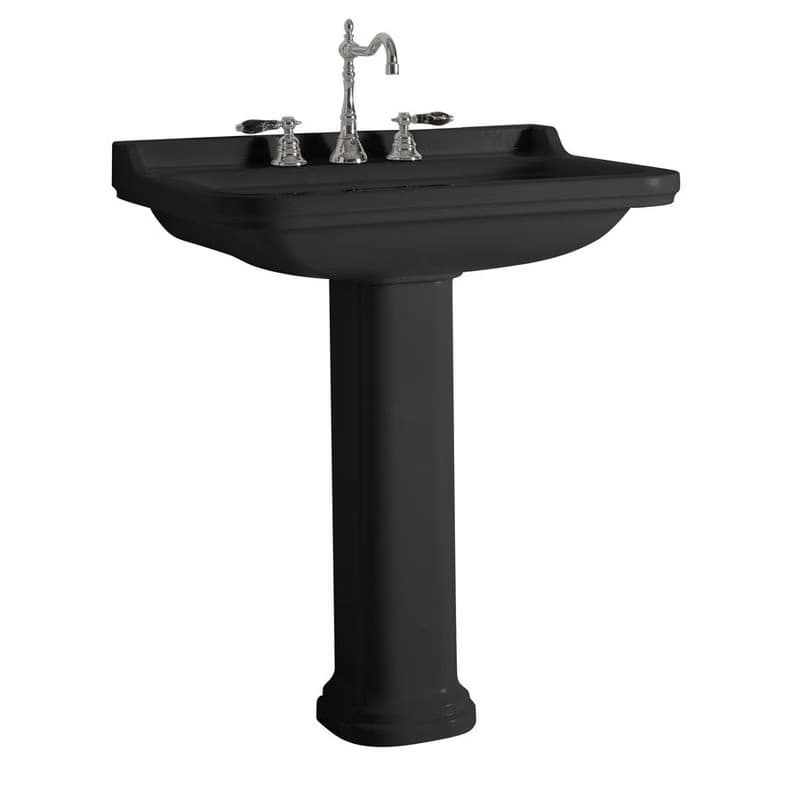 KERASAN - WALDORF univerzálny keramický stĺp k umývadlam 60,80cm, čierna mat 417031 3
