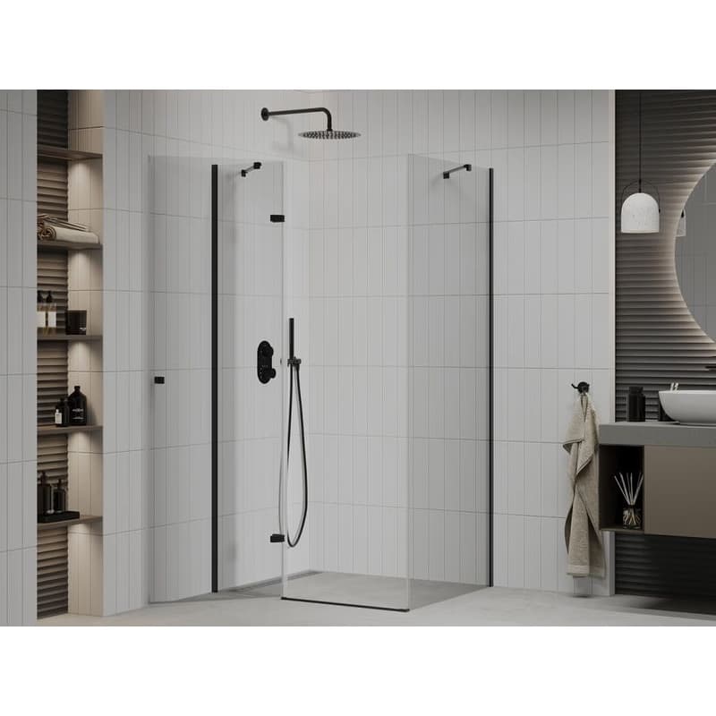 MEXEN/S - ROMA sprchovací kút 80x70, transparent, čierna 854-080-070-70-00 3