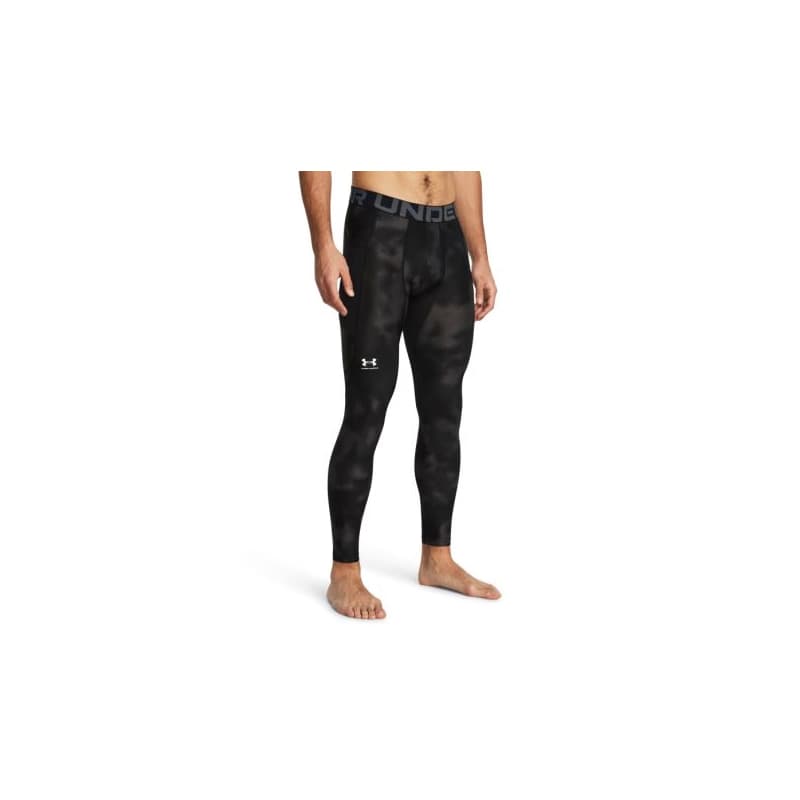 Pánske kompresné legíny UNDER ARMOUR UA HG Armour Printed Lgs-BLK