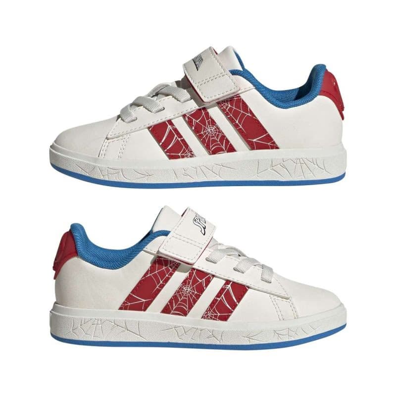 Chlapčenská rekreačná obuv ADIDAS Grand Court Spider Man K cloud white pure ruby bright blue 3