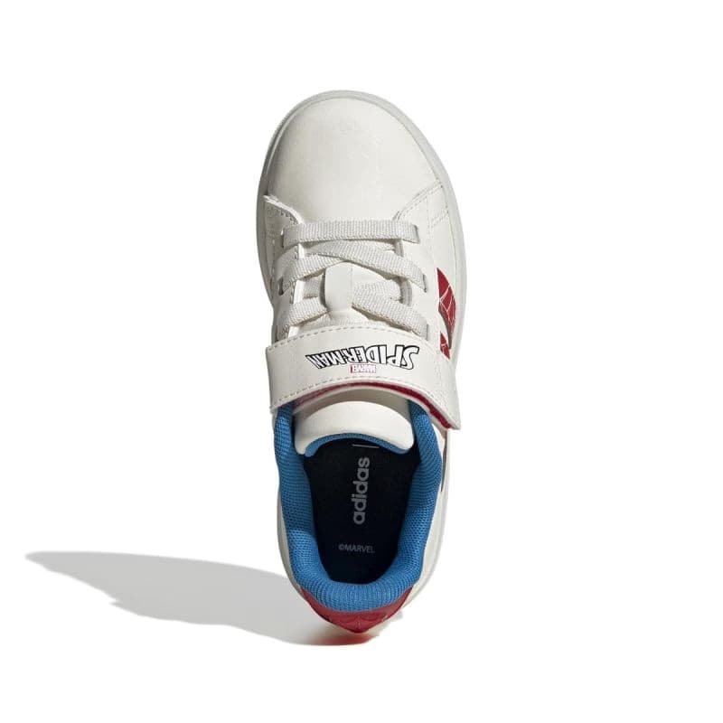Chlapčenská rekreačná obuv ADIDAS Grand Court Spider Man K cloud white pure ruby bright blue 4