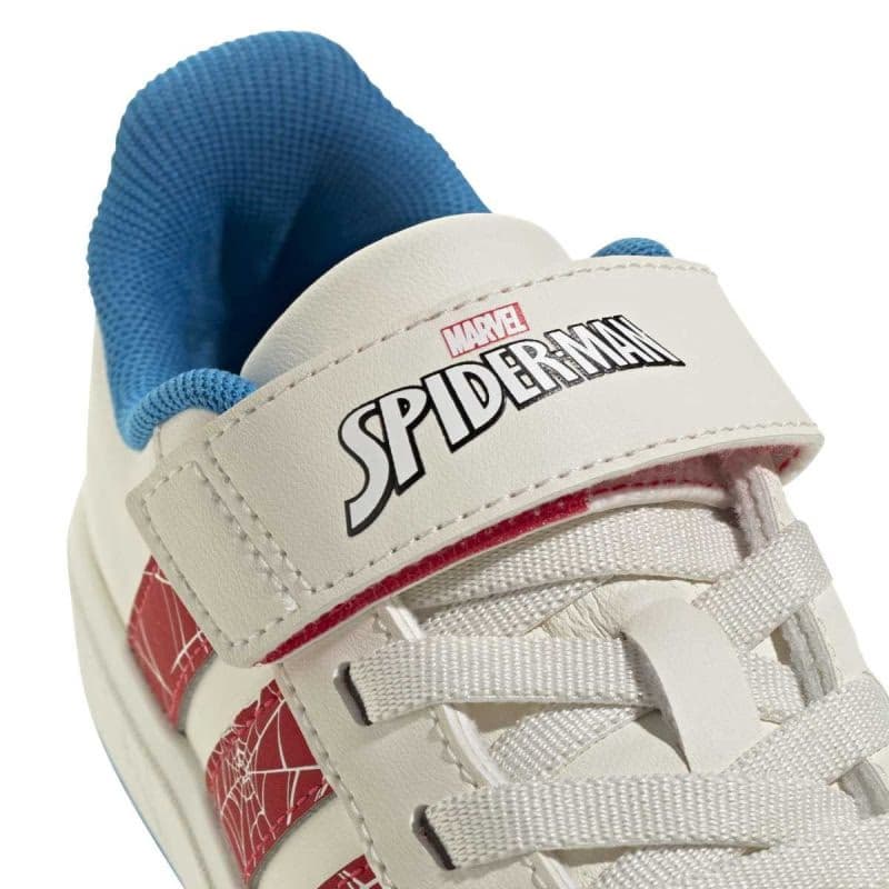 Chlapčenská rekreačná obuv ADIDAS Grand Court Spider Man K cloud white pure ruby bright blue 5