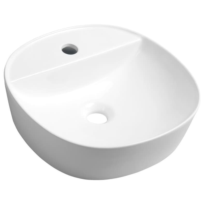 SAPHO - LUGANO keramické umývadlo na dosku, priemer 40cm, biela AR491
